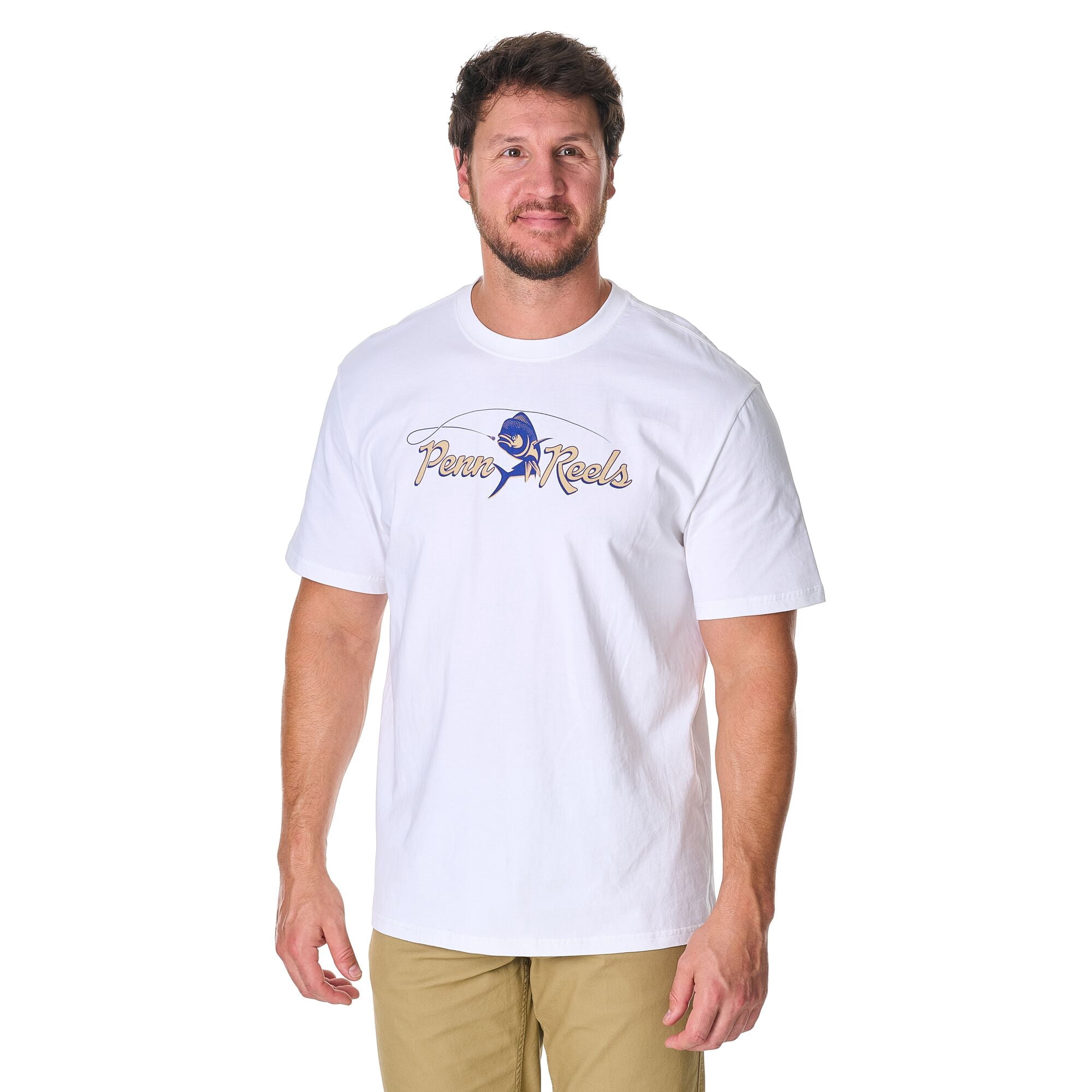 PENN Mahi Penn Reels Short Sleeve T-Shirt, White, Size XL