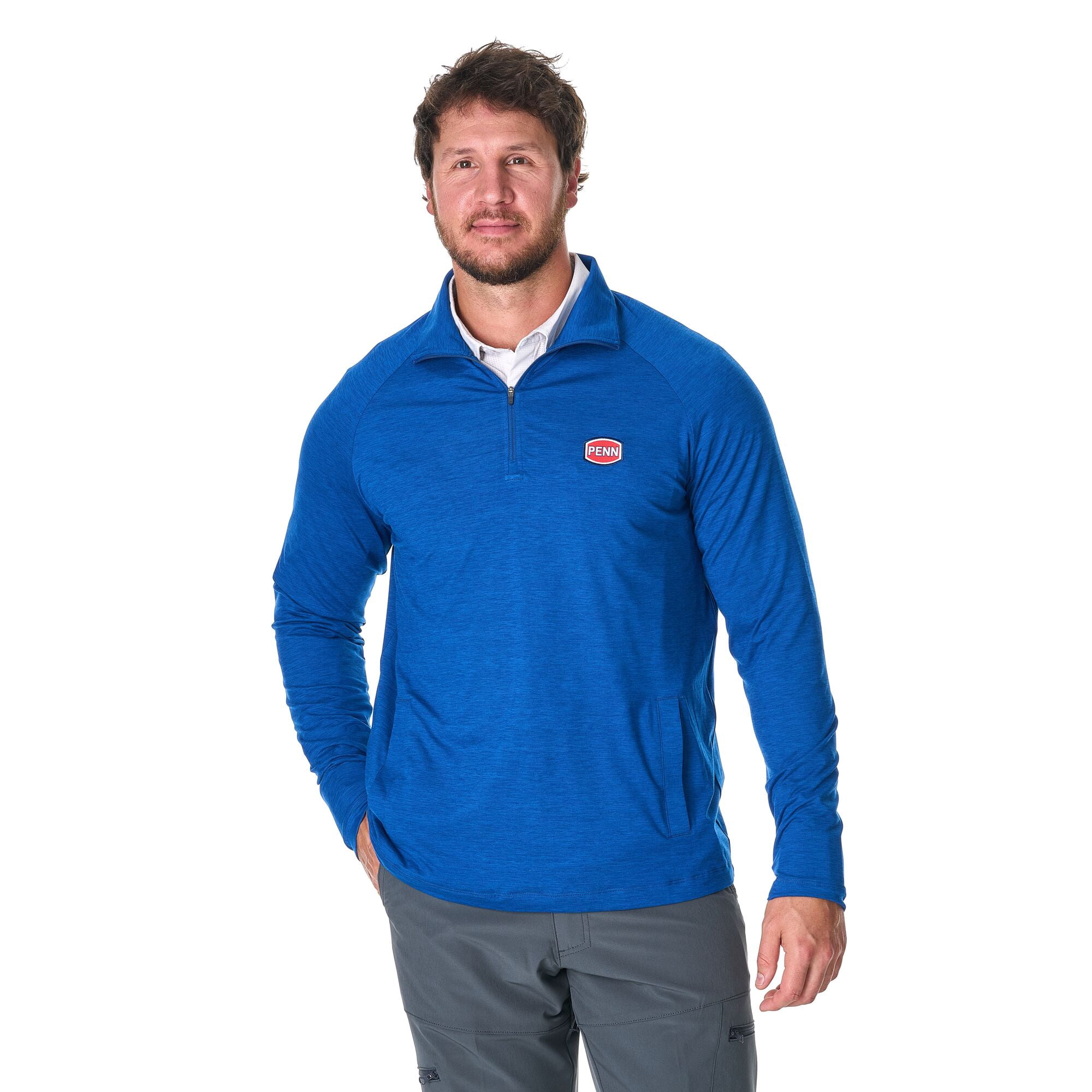 PENN Quarter Zip Pullover, Dark Blue, Size XXL