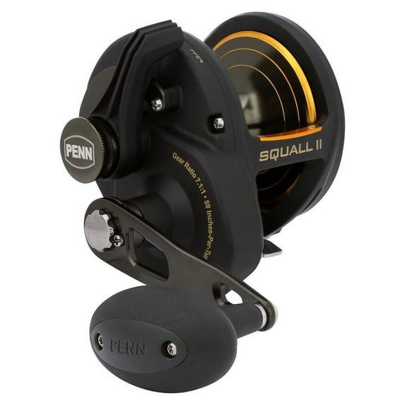 Penn SQLII40NLDHS Squall II Narrow Lever Drag High Speed Reel, 14lb |