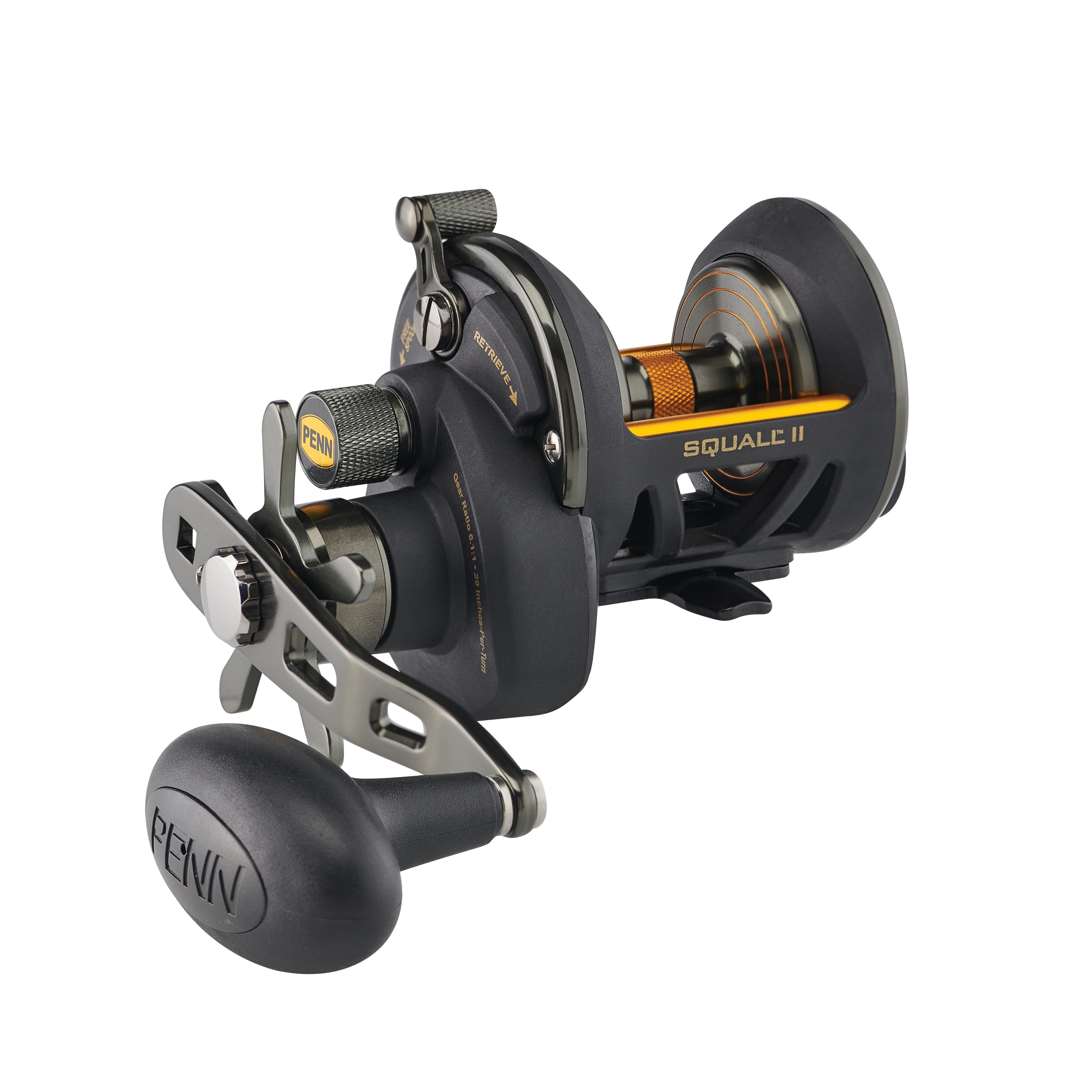 PENN Squall II Star Drag Conventional Reel, Size 15, 31 Recovery Rate 
