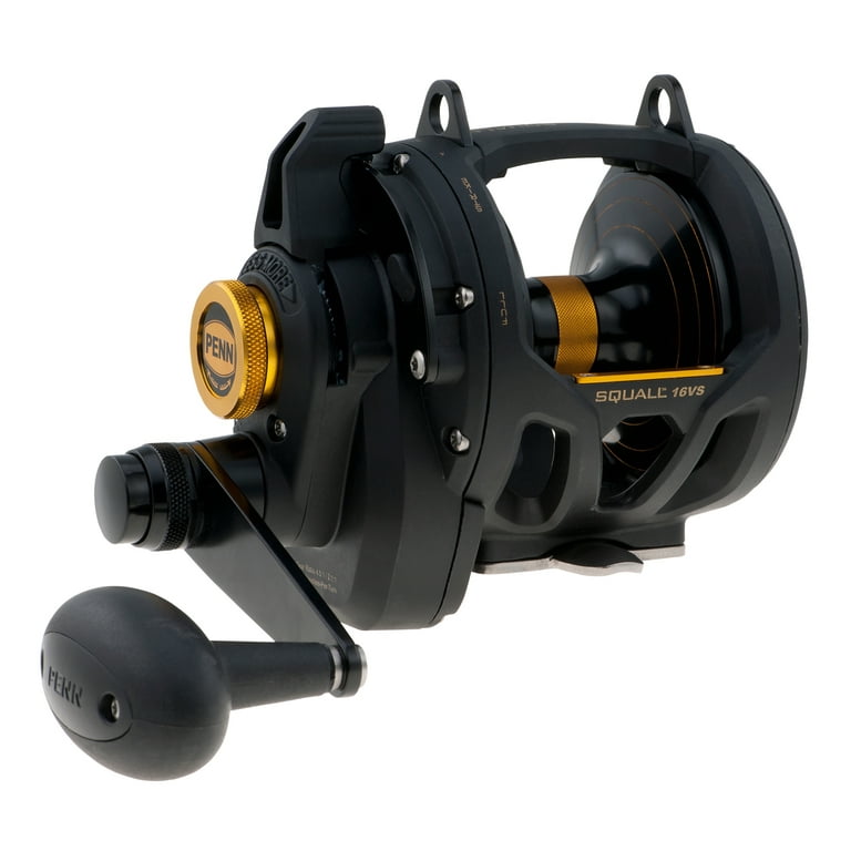 PENN Squall Lever Drag 2 Speed Conventional Reel, Size IGFA16