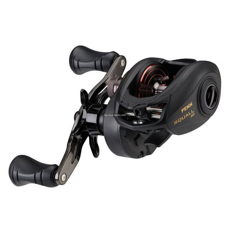 PENN Squall Low Profile Baitcast Reel, Size 300, 9.2:1 Gear Ratio 