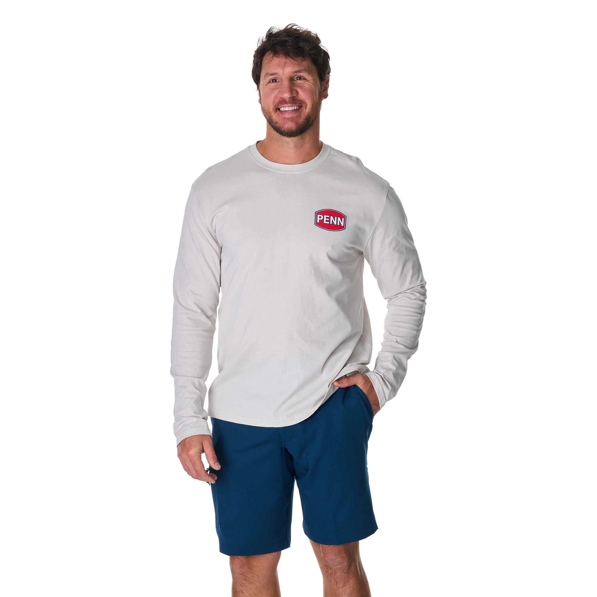 PENN UPF Performance Long Sleeve Shirt, Glacier Grey, Size XL