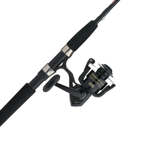 PENN Wrath II Spinning Fishing Combo, 6'6" Medium Light Rod, 2500 Size Reel