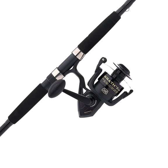 PENN Wrath II Spinning Fishing Combo, 9' Medium Heavy Rod, 6000 Size Reel
