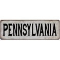 thumbnail image 1 of PENNSYLVANIA Vintage Look Rustic Metal 6x18 Sign City State 106180041344, 1 of 1