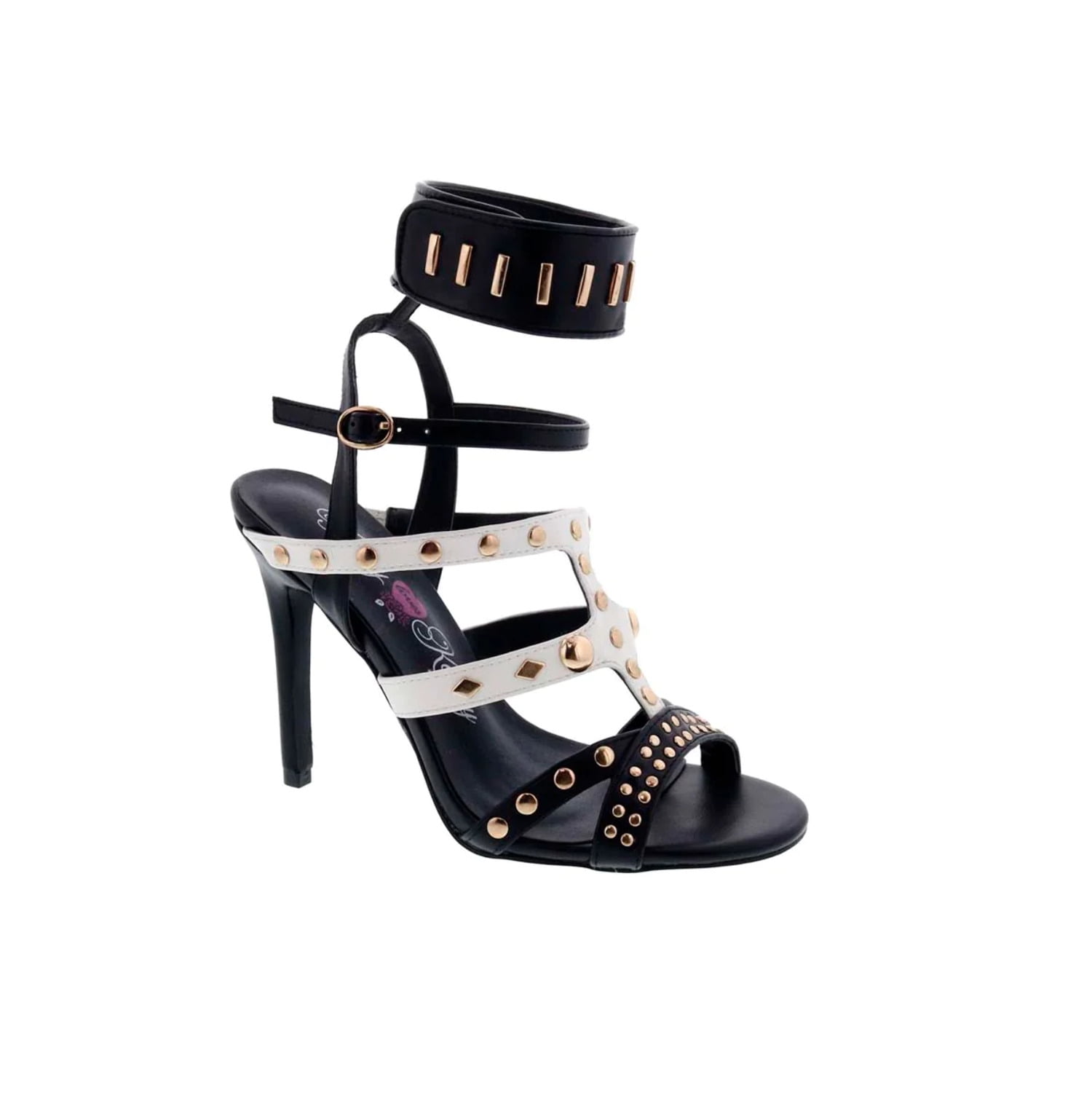 PENNY LOVES KENNY DORN HEEL SANDALS WOMEN IN BLACK PU
