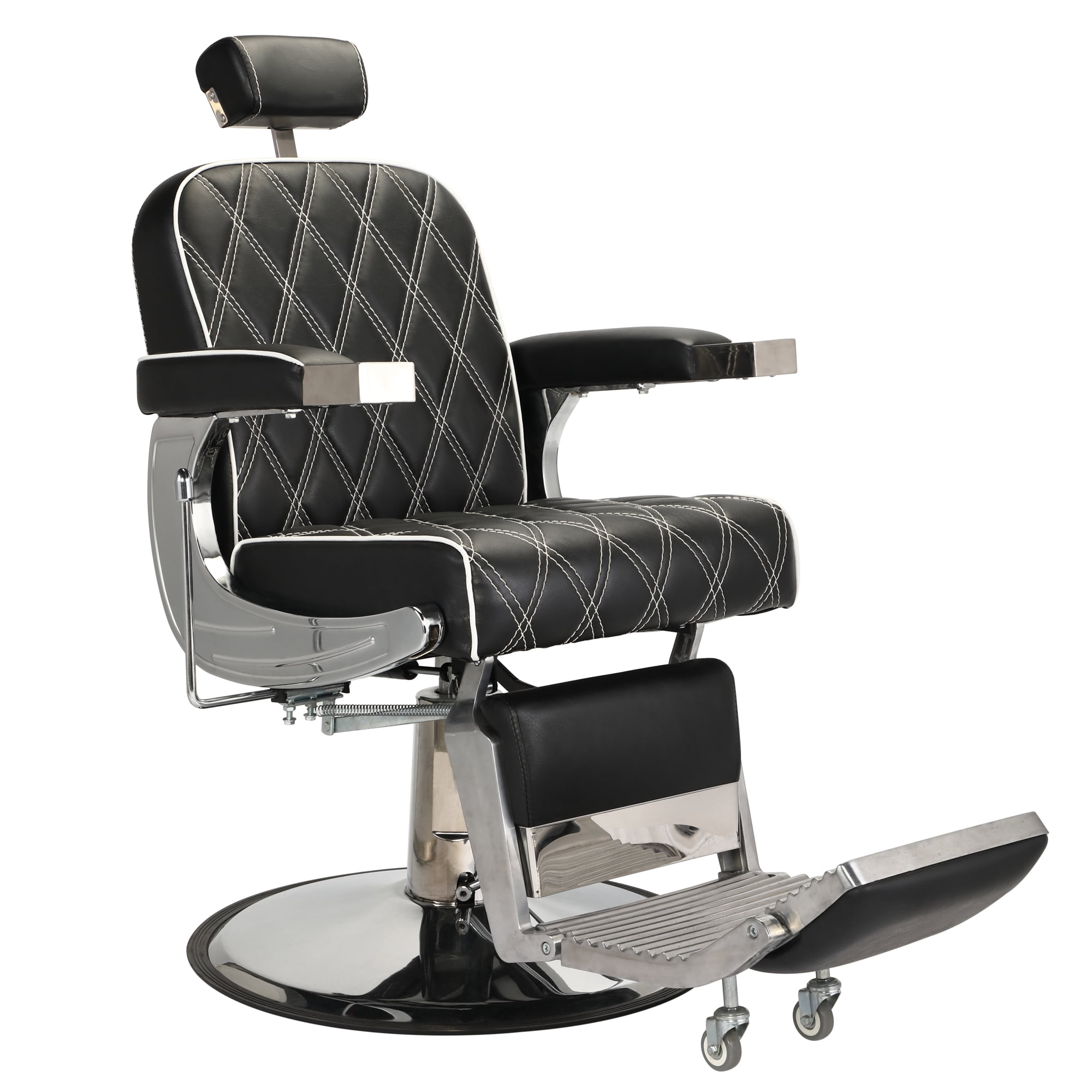 PENNYNANA Heavy Duty Barber Chair Vintage Barber Chair for Barbershop Barber Salon Beauty Tattoo Equipment Black