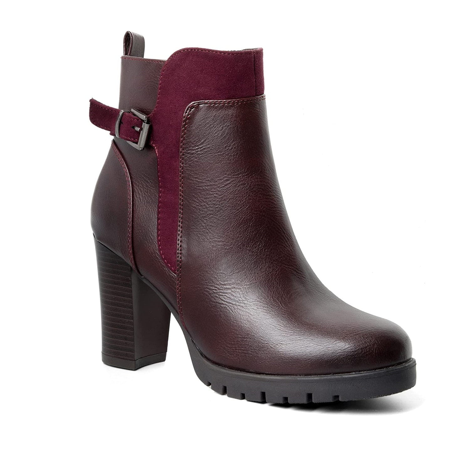 Burgundy booties clearance