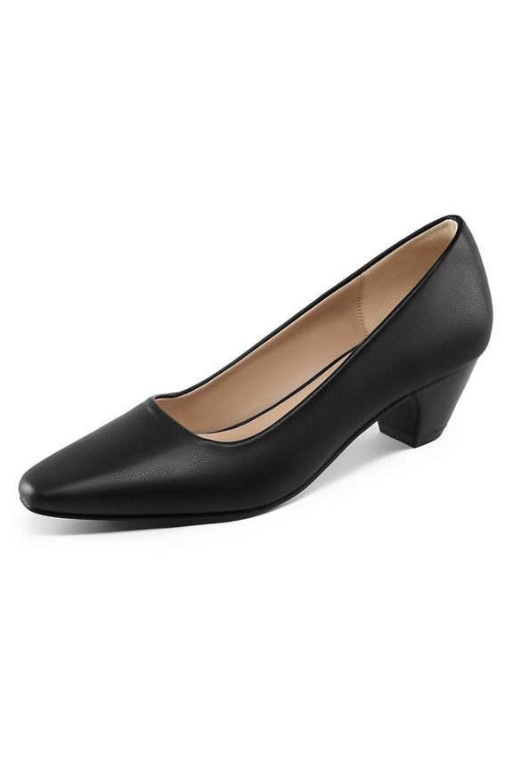 BOCCA Women's Low Heel Mary Jane Shoes Slip On Round And Closed Toe Party Pumps for Summer Dress Wedding Or Party