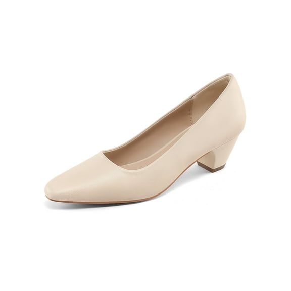 BOCCA Women's Low Heel Mary Jane Shoes Slip On Round And Closed Toe Party Pumps for Summer Dress Wedding Or Party