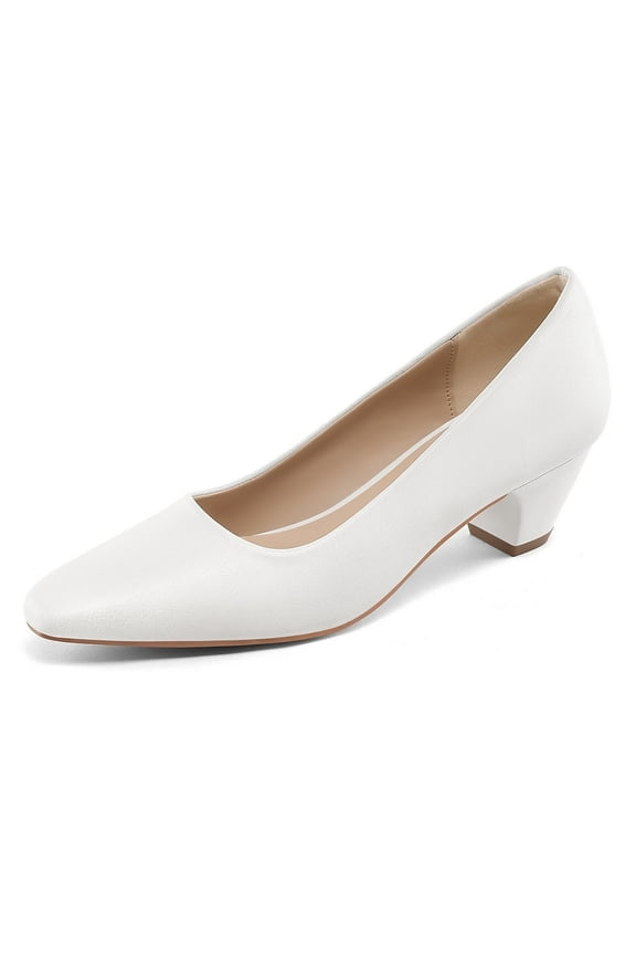 BOCCA Women's Low Heel Mary Jane Shoes Slip On Round And Closed Toe Party Pumps for Summer Dress Wedding Or Party