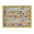 thumbnail image 1 of PENNZONI Baseball Card Display Case, 50 Ungraded Cards Acrylic Frame, Golden Oak, 1 of 11