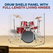 PENNZONI Drum Shield, 4 Panels & Living Hinges, 5 ft Clear Acrylic Panels
