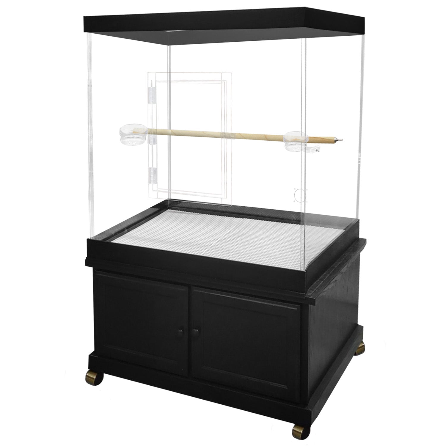 Picture of PENNZONI Extra Large Bird Cage for Macaws & Parrots, Clear Acrylic Cage ...