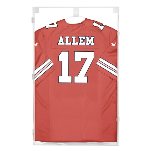 PENNZONI Jersey Frame Display Case, Acrylic Sports Jersey Frame Shadow box w/ Padlock, Clear Back