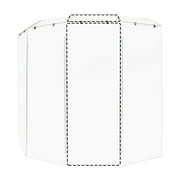 PENNZONI Sinlge Panel Acrylic Drum Shield w/ Deflectors & Living Hinges, 4ft Drum Screen