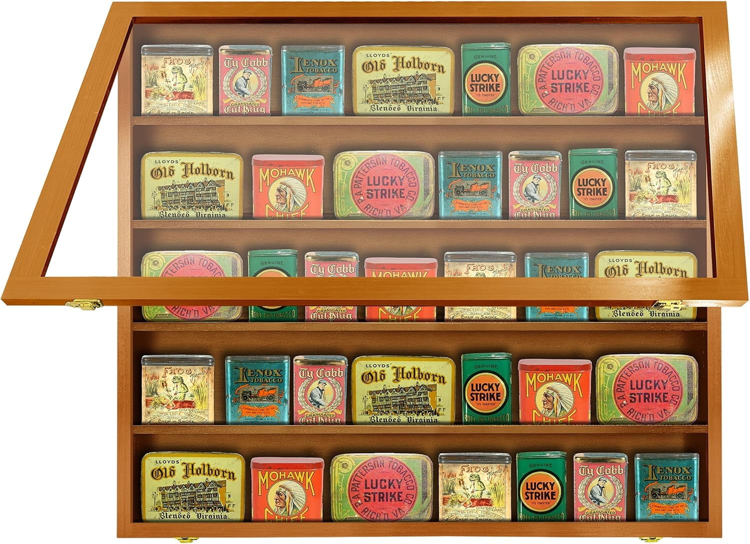 tobacco tin display Tins Case/pipe Tobacco Tins Display Box/tobacco Tins Collection Tobacco Tin Display Case