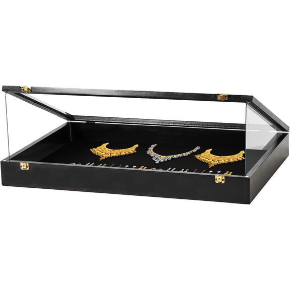 Trade Show Display Case - Acrylic Sides Guards (Black)