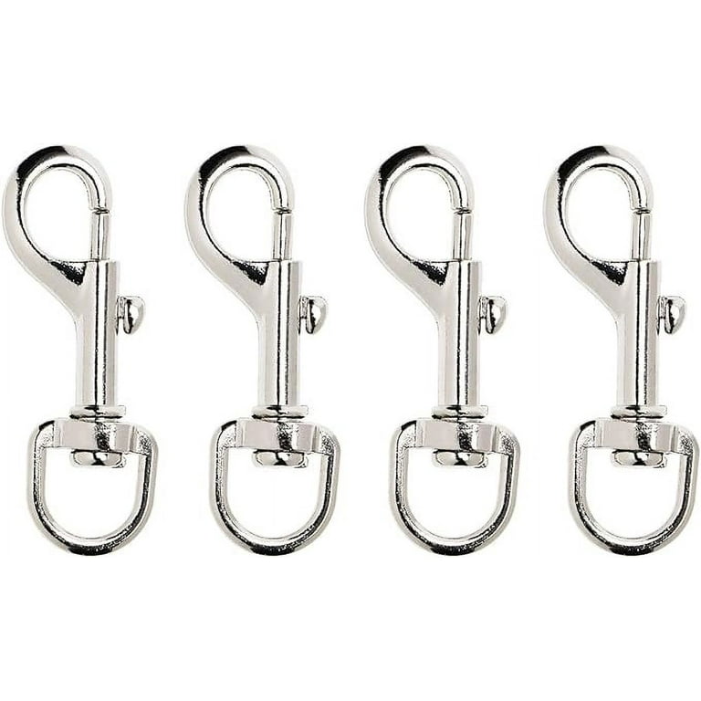 4Pack Swivel Eye Snap Hooks, Heavy Duty Stainless Steel 2.7 Inch 3.5 Inch  Spring Hooks for Keychains, Bird Feeders, Pet Chains, Dog leashes, Keychains