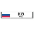 thumbnail image 1 of PENZA RUSSIA Street Sign Russian flag city country road wall gift, 1 of 5