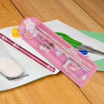PEONAVET 5 Pcs Stationery Set, Cute Starting Season Supplies for Primary Students with Pencils Rulers Erasers Sharpeners, Stationery Party Supplies