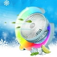 thumbnail image 1 of PEONAVET 9.8 In Portable Desk Fan, Mini USB Cooling Fan with Colorful Lights, USB-Powered Desktop Fan for Home Office Bedroom Dorm Indoor Outdoor Summer Gift Up to 50% off, 1 of 6