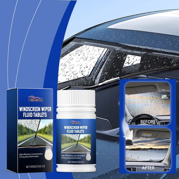 PEONAVET Automotive Windshield Cleaning Foam Tablets Dissolve Easily And Penetrate To Break Down.