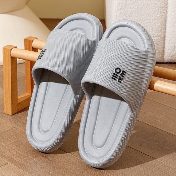 PEONAVET Bathroom Shower Shoes Men's Casual and Versatile Eva Bathroom Slippers Stylish Spring and Summer Non and Odor Home Shower Sandals