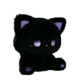 thumbnail image 1 of PEONAVET Black Cat Stuffed Animal, 6.5" Plush Cat Toy for Kids Girls Boy, Cute Plushies Soft Cuddle Pillow Gifts for Holiday Birthday Easter(Purple), 1 of 4