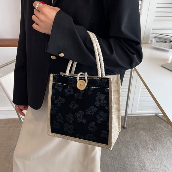PEONAVET Canves Tote Bag for Women, Women Handbag Messenger Bag Work, Heavy Duty Foldable Short Handle Purse for Travel Work