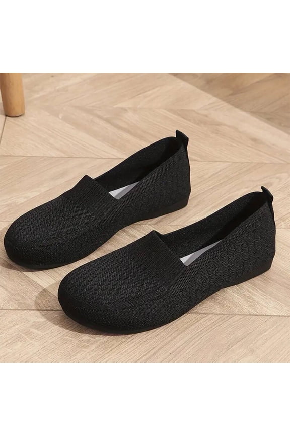 Casual Slips On Flat Shoes for Women Lightweight Foldable Mesh Walking Sneakers Slips On Dress Shoes for Women Christmas Gifts