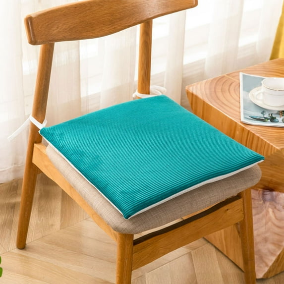 PEONAVET Chair Seat Cushion, Thick Chair Pads with Ties for Dinning Chair Washable Non-Slip Seat Cushion for Indoor Outdoor Kitchen Dinning Room(Blue)