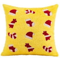 PEONAVET Christmas Pillow Christmas Throw Pillows Peppermint Pillows Red and White Christmas Decorations Cute Plush Pillow Christmas Decorative Cushion Cover