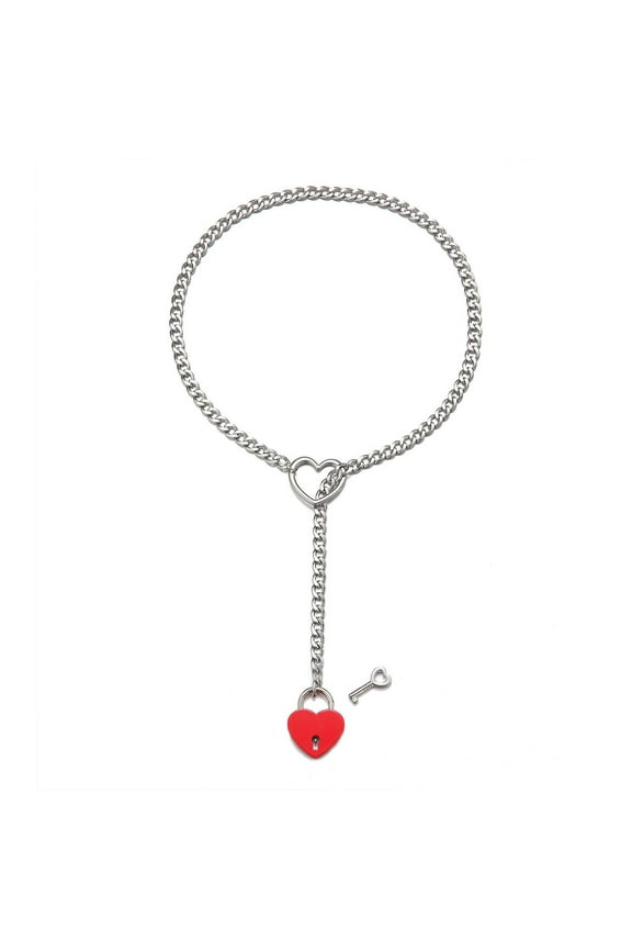 Clearance Under $1 Heart Lock Necklaces Eternal Tokens Of Love'S Embracea Romantic Heart Lock Jewelry Sealing Affection with Style