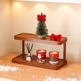 thumbnail image 1 of PEONAVET Countertop Shelf Organizer, 2 Tier Wooden Storage Shelf Organizer for Cup Holder Kitchen Spice Display Rack for Home Living Room Window, 1 of 6
