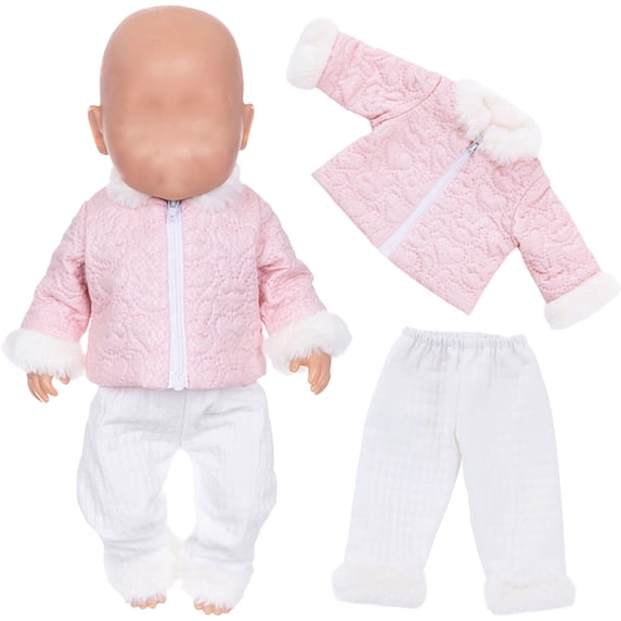 PEONAVET Doll Clothes Outfits, 2 Pcs New-Born Doll Clothes Set for 18 Inch Doll,Fashion Doll Clothes Accessories