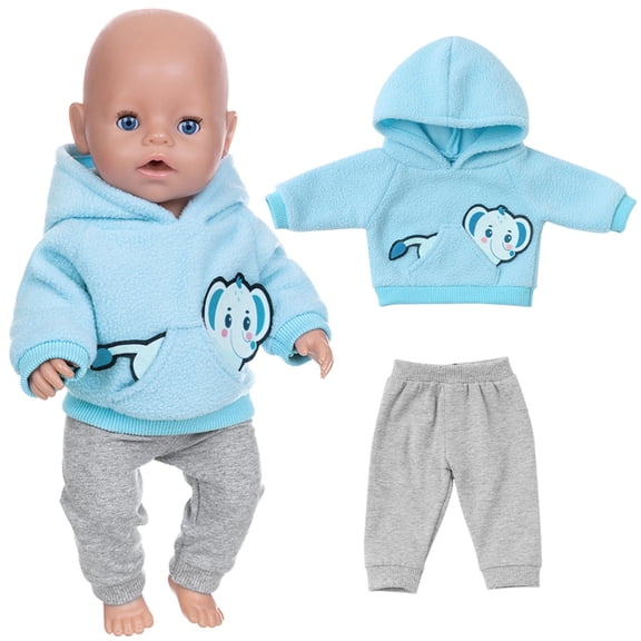 PEONAVET Doll Clothes for 14-18 Inch Doll, 2Pcs Hoodie and Pants Doll Clothes Outfits, Fashion Doll Clothes Accessories