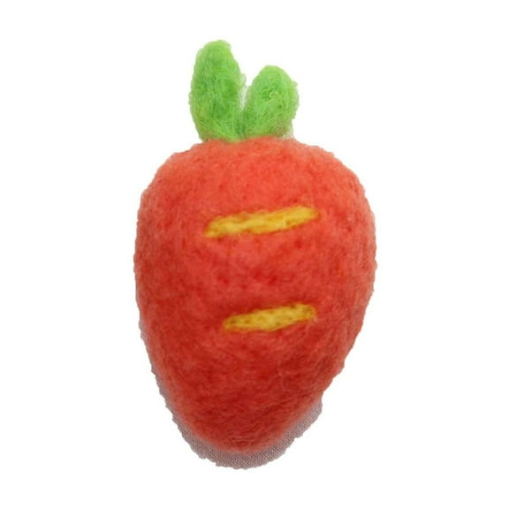 PEONAVET Easter Felt Carrots, 1,57 " Handmade Carrots Felt Crafts, Shelf Sitter Home Decor, Cat Toy, Easter Basket Gift for Boys and Girls