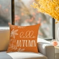 thumbnail image 1 of PEONAVET Fall Pillow Covers, 18×18 Thanksgiving Throw Pillow Cover, Decorative Burnt Orange Pumpkin Themed Linen PillowCase for Couch Sofa Bed Office Big Summer Saving, 1 of 7