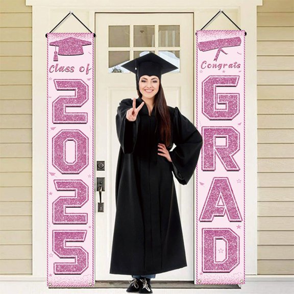 PEONAVET Graduation Banner Graduation Season Theme Banners Party Supplies Door Hanging Decoration Banners Scene Arrangement up to 65% off