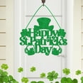 thumbnail image 1 of PEONAVET Happy Happy St Patrick's Day Sign, Hanging Shamrock Front Door Sign Spring Rustic Welcome Sign for Outdoor Indoor Wall Decor, 1 of 6