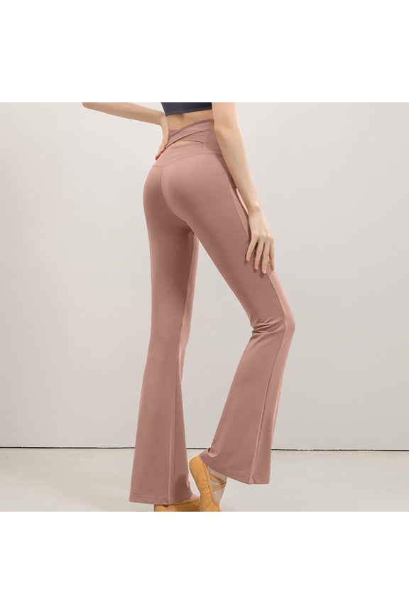 High Waisted Flare Leggings for Women Yoga Pants Soft Yoga Dress Pants Seamless Workout Casual Tummy and Control High Waist and Wide Leg Pants Pants - Summer's Top Trends