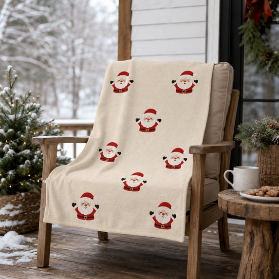 PEONAVET Holiday Saving Christmas Blanket Flannel Throw Blanket Soft Decorative Blanket for Sofa Bed Indoor Home Use for Bedroom and Living Room Cozy Relaxation