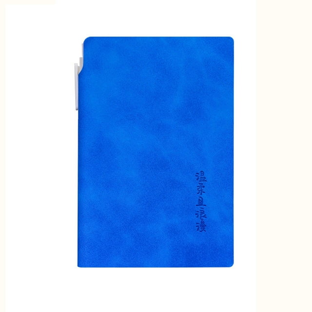 PEONAVET Journaling Notebooks, Mini Pocket Notebook with Pen A7 Faux Leather Hardcover Writing Journal for Work, Home, (5.12*3.54In, Blue)