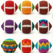 PEONAVET Knitted Hacky Footbag Sack for Adults, 3pcs Assorted Foot Bag Crochet Hacky for Kick Ball, Multicolor Juggling Balls for Beginners