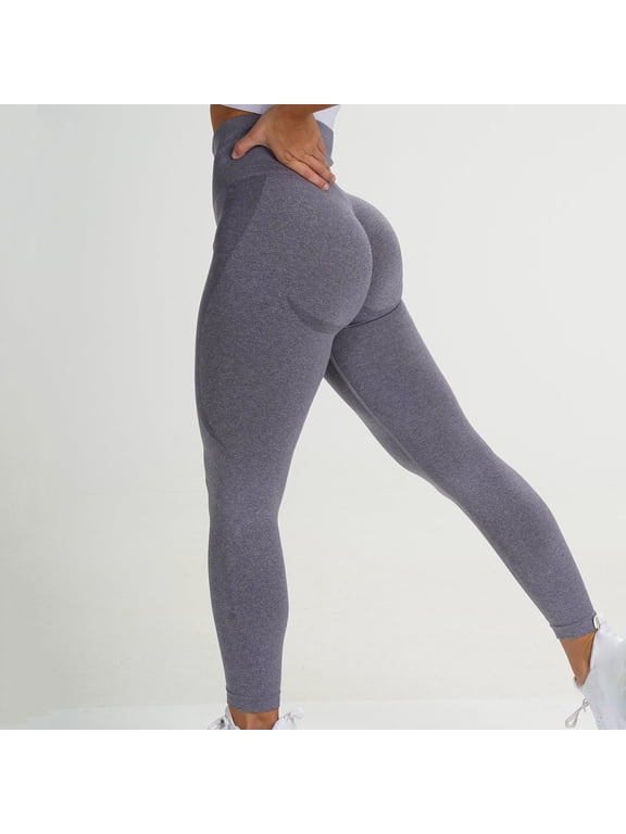Leggings for Women Butt Lift High Waisted Tummy and Control No Soft Yoga Pants Workout Athletic Running Seamless Leggings - Summer's Top Trends