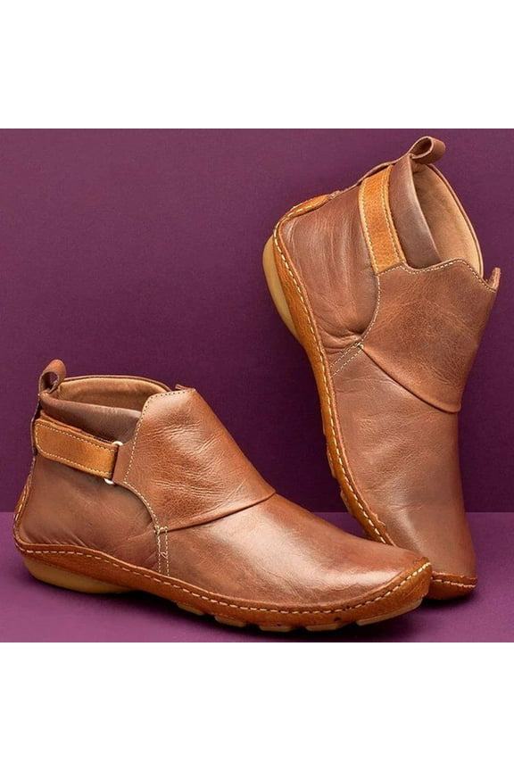 Merry Christmas Women's Ankle Boots Flat Low Heel Chelsea Booties Winter Fall Christmas Gifts For Women