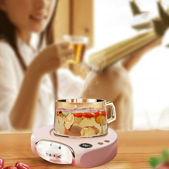 PEONAVET Mug Warmer Intelligent Constant Warmth Coat Cushion Automatic Heating Cushion Base Feel Insulation Warming Cushion Not Picky Cups Large Screen Display Get 50% Off