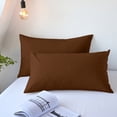 thumbnail image 1 of PEONAVET Pillow Case Standard Size Set of 2, Super Soft Microfiber Pillow Cover, Machine Washable Wrinkle Resistant Pillow Protectors for Home Travel Hotel Dorm(Coffee), 1 of 6